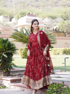 Party Gown with Dupatta