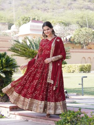 Party Gown with Dupatta