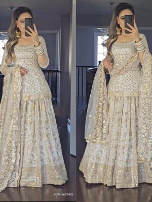 Grand Embroidery and Sequins Work Fancy Lehenga