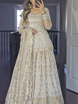 Grand Embroidery and Sequins Work Fancy Lehenga