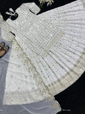 Grand Embroidery and Sequins Work Fancy Lehenga