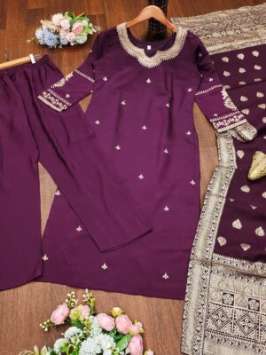 HEAVY FULLY STITCHIED SALWAR SUIT SET – VIOLET