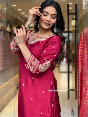 HEAVY FULLY STITCHIED SALWAR SUIT SET – ROSE