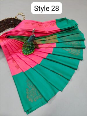 Rich Bhutta work embosed Silk Sarees