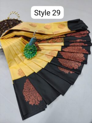 Rich Bhutta work embosed Silk Sarees