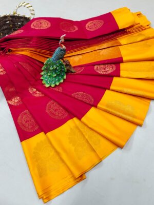 Rich Bhutta work embosed Silk Sarees