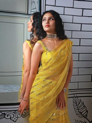 Mono Silk Saree With Embroidery Work