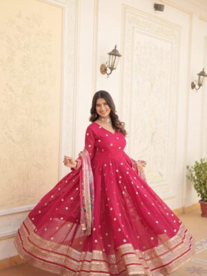 DESIGNER READYMADE GOWN WITH DUPATTA