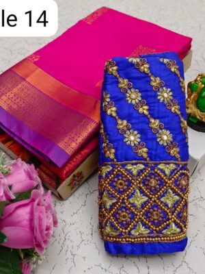 TRENDING FANCY SOFT SILK SAREES WITH GRAND DESIGNER AARI WORK BLOUSE 🌈