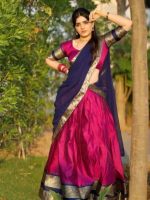 Fully stitched davani set (Half saree )