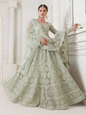 Party Wear Net Lehenga