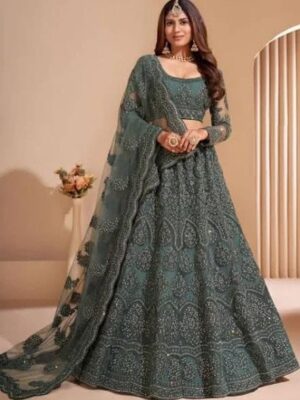 Party Wear Net Lehenga