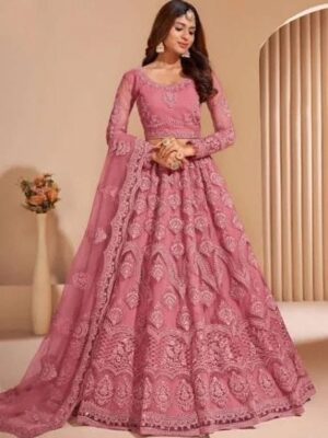 Party Wear Net Lehenga